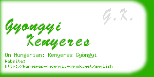 gyongyi kenyeres business card